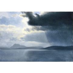 Approaching Thunderstorm on the Hudson River Painting Reproduction