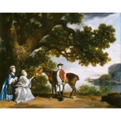 Captain Samuel Sharpe Pocklington with His Wife, Pleasance and possibly His Sister, Frances Painting Reproduction