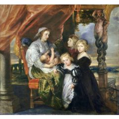 Deborah Kip, Wife of Sir Balthasar Gerbier and Her Children Painting Reproduction