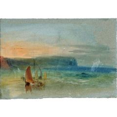 French Coast, probably the Estuary of the Seine Painting Reproduction