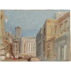 Nantes, The Théatre and Place Graslin from the Rue de Breda Gresset Painting Reproduction