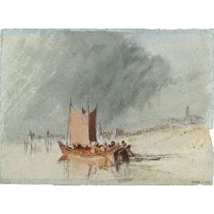 Boats on the Loire, Possibly near Ingrandes Painting Reproduction