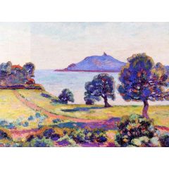 Agay, the Chateau and the Signal Tower Painting Reproduction