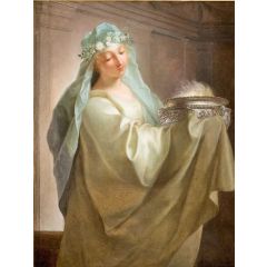 Vestal Carrying the Sacred Fire Painting Reproduction