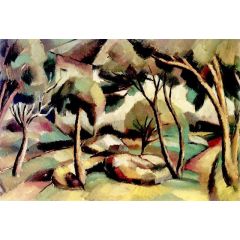 Untitled(also known as Landscape with Trees) Painting Reproduction