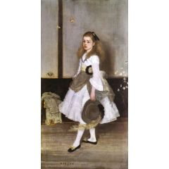 Harmony in Grey and Green: Miss Cicely Alexander Painting Reproduction