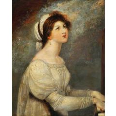 Lady Hamilton as Saint Cecilia Painting Reproduction