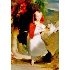 Sarah Esther Hindman as Little Red Riding Hood Painting Reproduction