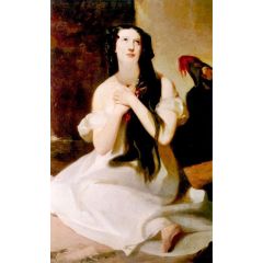 Mary Ann Paton Wood in the Role of Amina in La Sonnambula Painting Reproduction