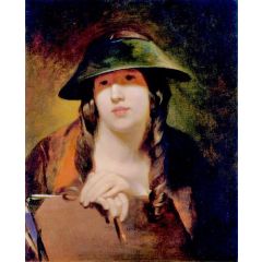 Rosalie Kemble Sully as The Student Painting Reproduction