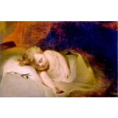 Child Asleep(also known as The Rosebud) Painting Reproduction