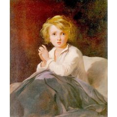 Child in Bed Painting Reproduction