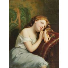 Portrait of a Young Lady Painting Reproduction