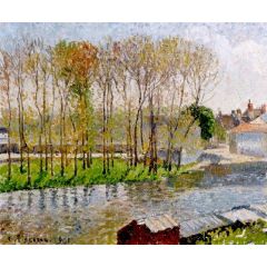Banks of the Loing at Moret Painting Reproduction