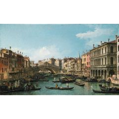 Venice, the Grand Canal Looking North-East from the Palazzo Dolphin-Manin to the Rialto Bridge Painting Reproduction