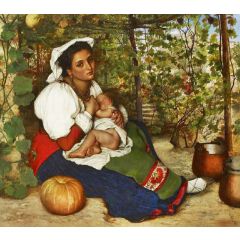 A Woman of San Germano Painting Reproduction