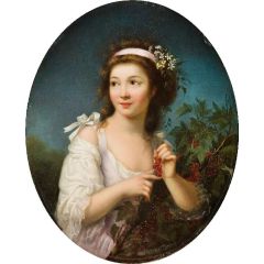 Portrait of a Young Girl Painting Reproduction