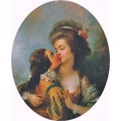 A Couple Kissing Painting Reproduction