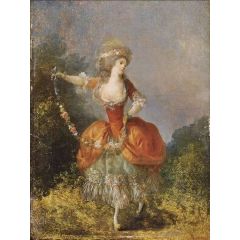 Lady Dancing with a Garland Painting Reproduction