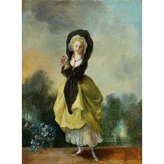A Walking Girl Painting Reproduction