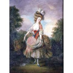 Dancer with a Feather Hat Painting Reproduction