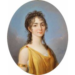 Portrait of a Lady Wearing an Antique Costume and a Diamond Bracelet Painting Reproduction