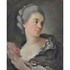 Portrait of a Young Woman, presumably Marie-Thérèse Colombe Painting Reproduction