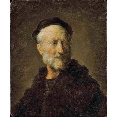 Head of an Old Man, after Rembrandt Painting Reproduction