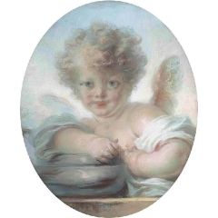 A Child in the Guise of Cupid, pastel Painting Reproduction