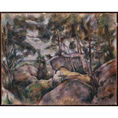 Rocks in the Forest Painting Reproduction