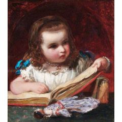 A Girl Reading Painting Reproduction