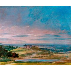 Buildings on Rising Ground near Hampstead Painting Reproduction