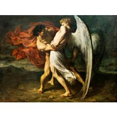 Wrestling with the Angel Painting Reproduction