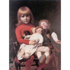Madeleine Juliette Gér?me and Her Dolls Painting Reproduction