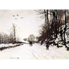 The Road by Saint-Simeon Farm in Winter Painting Reproduction