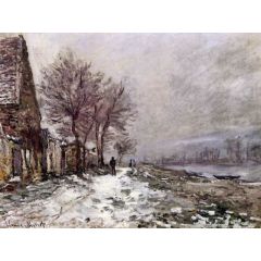 Lavacourt in Winter Painting Reproduction