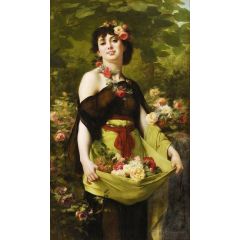 The Flower Girl Painting Reproduction