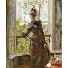 At the Window Painting Reproduction