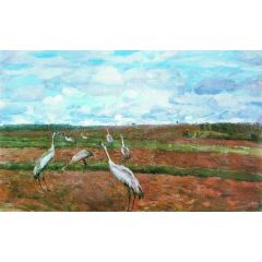 Cranes Painting Reproduction