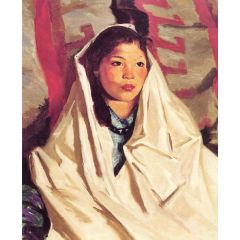 Indian of Santa Clara(also known as Gregorita) Painting Reproduction