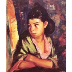 Lucinda, Mexican Girl Painting Reproduction