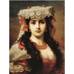 Portrait of a young Spanish woman Painting Reproduction