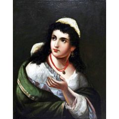 Portrait of a Young Lady Painting Reproduction