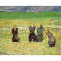 Women Bathing, Dieppe Painting Reproduction