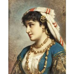 Portrait of a Young Woman Painting Reproduction