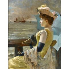 Looking Out to Sea Painting Reproduction