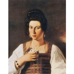 Portrait of a Courtesan, Fillede Melandroni Painting Reproduction