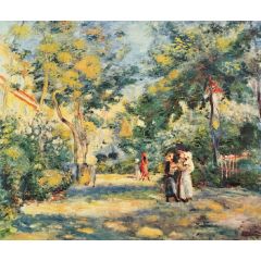 A Garden in Montmartre Painting Reproduction