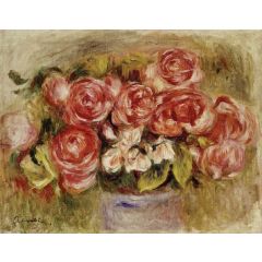 Still Life of Roses in a Vase Painting Reproduction