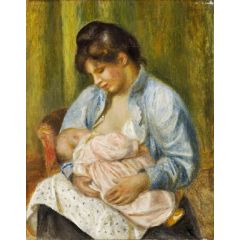 Woman Nursing a Child Painting Reproduction